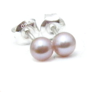 Pink 3.5mm Pearl Stud Earrings